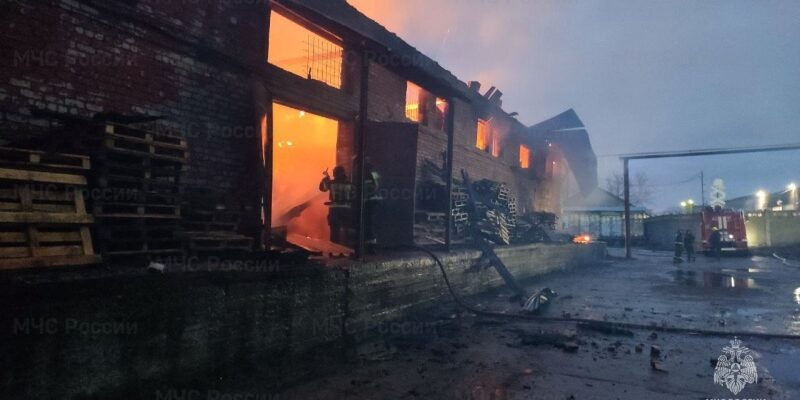 В Тольятти на продуктовом складе вспыхнул пожар